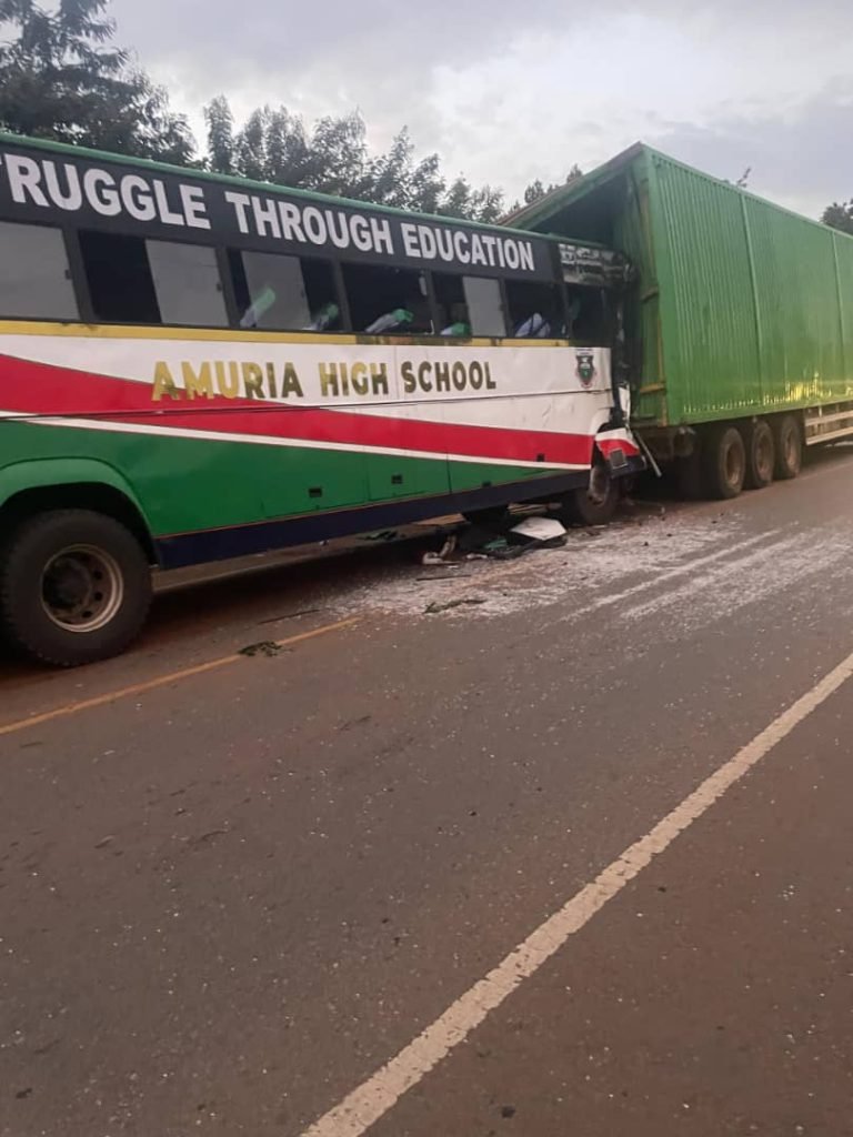 One dead, 15 injured as school bus crashes into trailer in Bugweri One dead, 15 injured as school bus crashes into trailer in Bugweri