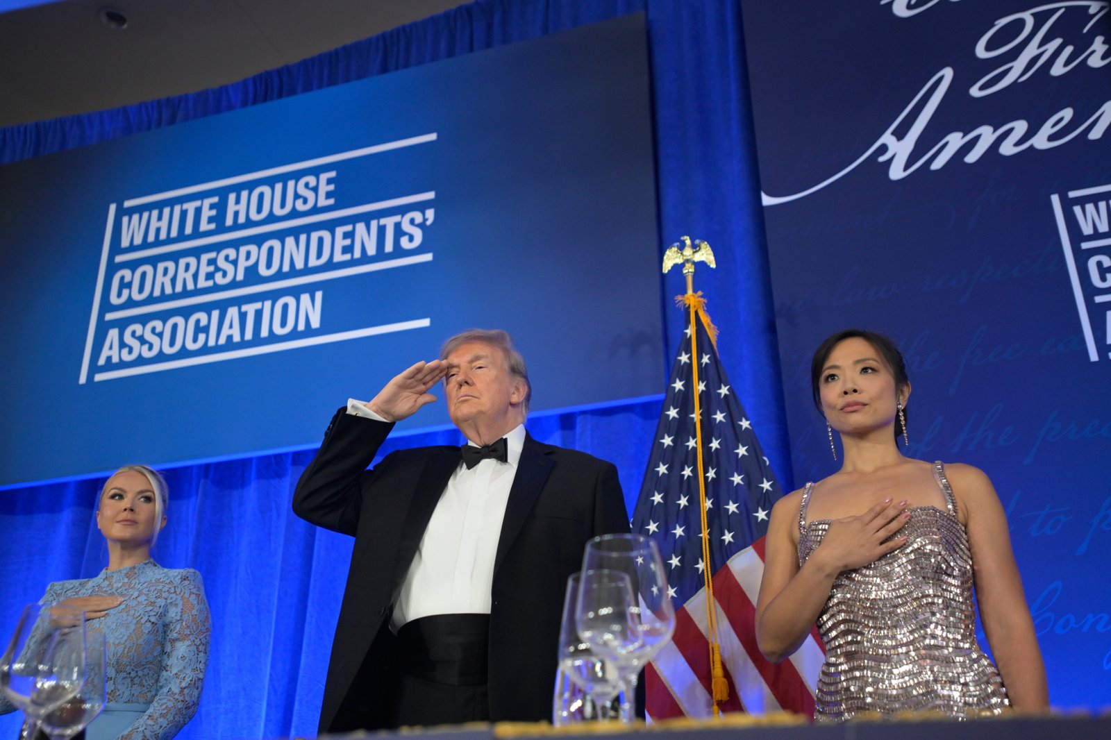 Trump returns to correspondents’ dinner 3 months after shooting