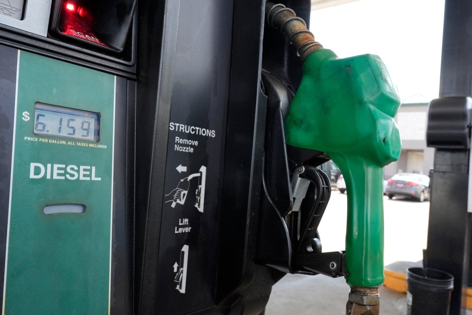 US Diesel Prices Soar Past  a Gallon, Deepening Strain for Hauling Everyday Goods